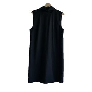 Theory Black Wool Blend Shift Classic Dress Sz. 8 NWT!